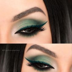 Matte Make Up, Halloweenský Makeup, Perfect Cat Eye, Cat Eye Makeup, Eye Makeup Pictures, Green Makeup, Beautiful Eye Makeup, Makijaż Smokey Eye