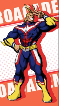 an image of a cartoon character that is in the style of captain america with his fist raised