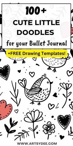 Get your daily dose of cuteness with these 100+ adorable little doodles! Perfect for beginners, these simple drawings are sure to put a smile on your face. Plus, we've included FREE drawing templates to help you get started! #cutedoodles #doodling #drawingideas #kawaii #freeprintables Doodle Drawings Animals, Doodle Template Free Printable, Easy Full Page Doodles, Daily Doodle Ideas, How To Doodle For Beginners Step By Step, Sketching Tricks, How To Doodle For Beginners, Simple Animal Doodles, Animal Doodles Simple