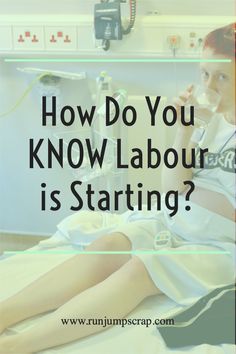 a woman sitting on top of a hospital bed with the words how do you know about labor