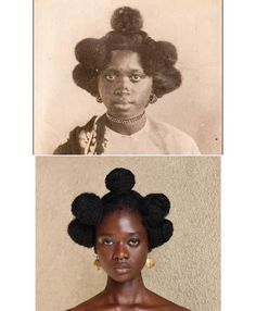 @laetitiaky recreating traditional African hairstyles. Bun Curly Hairstyles, Layered Haircuts Long Hair, African Hair History, Braids In A Bun, Head Braids, Layered Haircuts Long, Haircuts Long Hair