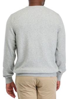 Striped on the chest, this sweater from IZOD is a comfortable and casual pick for cool weather. | IZOD Men's Classic Chest Stripe Crew Neck Sweater, Grey, X-Large Casual Polo Sweater With Ribbed Cuffs, Casual Polo Sweater With Crew Neck, Relaxed Fit Crew Neck Polo Sweater For Winter, Casual Knit Polo Sweater, Casual Winter Polo Sweater, Casual Crew Neck Polo Sweater For Fall, Casual Fall Polo Sweater Crew Neck, Casual Crew Neck Polo Sweater For Winter, Casual Crew Neck Polo Sweater