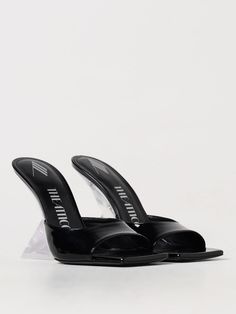 Heeled Sandals THE ATTICO Woman color Black The Attico, Black Sandals Heels, Italian Fashion Designers, Heeled Sandals, Italian Fashion, Woman Colour, Black Heels, Leather Heels, Shoes Women Heels