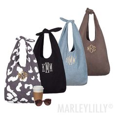 Monogrammed Hobo Bag Everyday Monogram Bags, Monogram Tote Bag For Everyday Use, Everyday Monogram Tote Bag, Casual Everyday Reversible Hobo Bag, Monogram Luggage, Sherpa Sweater, Monogram Outfit, Boyfriend Sweater, Marley Lilly