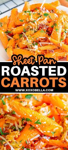 How to roast carrots on a sheet pan Flavorful Shrimp, Popular Side Dishes, Vegetarian Sides, Vegetarian Side Dishes, Vegetarian Main Dishes, Christmas Dishes, Healthy Vegetables, Roasted Carrots, Roasting Pan