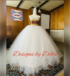 Wedding Apparel – Designs by Della Mayan Wedding Dress, Indigenous Rights, Ribbon Skirt, Stylish Short Hair, Wedding Apparel