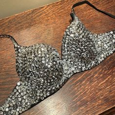 Brand New - Never Worn. Much Too Small For My Dd Chest. Says 36 On The Tag But This Would Be A 32 At Most When On. Perfect For Halloween! Mermaid Bra, Instagram Outfits, Women's Intimates, Halloween Costume, Stylish Outfits, Black Silver, Halloween Costumes, Mermaid, Brand New