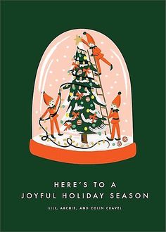 christmas card design illustration, merry christmas card illustration design Christmas Card Online, There Is Still Time, Paperless Post, 카드 디자인, Christmas Post