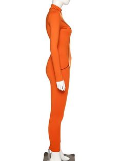 Sku CY-!46145 Material Polyester , Dacron Feature Zipper Occasion Sports Seasons Spring , Summer , Autumn , Winter Type Yoga Jumpsuits Color ORANGE Size S,M,L Size Chart: Please consult the size chart we provide for this item's measurements to help you decide which size to buy. Please note: There may be 1-3cm differ due to manual measurement. CMINCH Bust Waist Shoulder Sleeve Hips Length S 76-86 56-68 33 57 68-90 129 M 80-90 60-72 34 58 72-94 132 L 84-94 64-76 35 59 76-98 135 High Stretch Long Sleeve Unitard For Sports, Fitted Solid Color Sportswear Unitard, Fitted Long Sleeve Unitard For Training, High Stretch Long Sleeve Unitard For Training, Athleisure Long Sleeve Unitard For Sports, Long Sleeve Athleisure Unitard For Sports, Long Sleeve High Stretch Unitard For Training, Orange Fitted Activewear For Loungewear, Athleisure Long Sleeve Jumpsuits And Rompers With Thumbholes