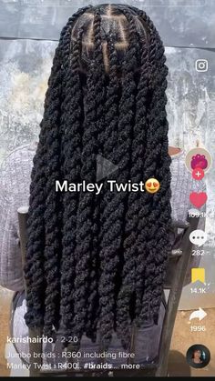 Faux Locs Extensions, Hair For Faux Locs, Afro Twist Hair, Locs Extensions, Long Afro, Curly Twist, Twist Braiding Hair, Marley Twist, Cabello Afro Natural