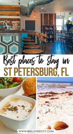 the best places to stay in st petersburg, fl with pictures overlaying it