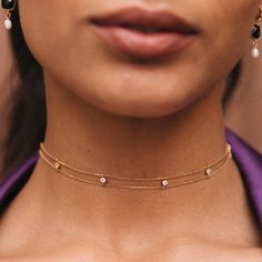 Floater Choker – MONTSERRAT New York Chain Link Necklace Silver, Simple Choker, Simple T Shirt, Choker Style, Simple Tshirt, Gold Choker, Jewelry Choker, Recycled Sterling Silver, Dainty Jewelry