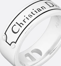 The silver ring has a modern and streamlined silhouette that showcases the engraved Christian Dior Couture signature. The ring can be paired with the matching necklace and bracelet.. S Matching Necklace And Bracelet, Christian Dior Couture, Dior Couture, Necklace And Bracelet, Matching Necklaces, Winter 2024, Ring Silver, Christian Dior, Silver Ring