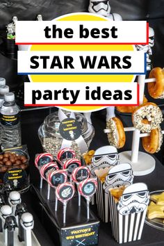 Star Wars Party Theme Starwars Themed Birthday Party, Star Wars Birthday Party Food Ideas, Star Wars 7th Birthday Party, Star Wars Birthday Food Ideas, Star Wars Kids Birthday Party, Star Wars Bday Party Ideas, Star Wars Party Food Ideas, Star Wars Birthday Party Decor, Kids Star Wars Birthday Party