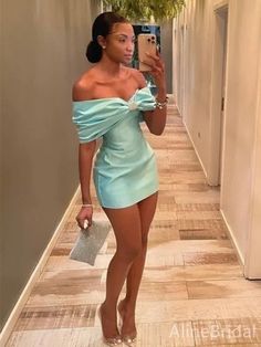 Sexy Off-Shoulder Strapless A-line Short Homecoming Dress, HD327983 – AlineBridal Short Homecoming Dress, Custom Size Dresses, Homecoming Dress, Homecoming Dresses, Custom Color, Homecoming, Custom Sizing