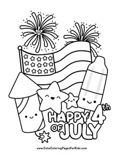 the fourth of july coloring page