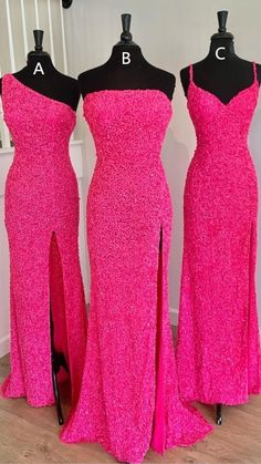 Pink Brides Maid Dresses, 2022 Prom Dresses, Mermaid Long Bridesmaid Dresses, School Dance Dresses, Mermaid Pink, Trendy Prom Dresses, Sparkly Prom Dresses, Photo C