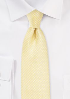 Looking for a necktie to pair with your suit or tuxedo for a wedding or formal event? Consider a soft yellow pin dot necktie! This understated yet stylish accessory can add a pop of color and texture to your outfit without being too bold. Soft yellow pairs well with navy, gray, or black suits, making it a versatile choice for any occasion. Whether you're shopping for suits or tuxedos, a soft yellow pin dot necktie can complete your look with a touch of sophistication. Yellow Textures, Yellow Tie, Yellow Ties, Black Tuxedo, Soft Yellow, Tuxedos, Navy Gray, Black Suits, Stylish Accessories