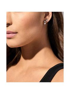 Easily achieve a luxe look for everyday wear with this cubic zinia baguette stud earring and  hoop earring set. The perfect everyday piece for an added pop of sparkle 
Set in Brass with tonal plating 
89% Brass + 3% Clear Cz+8% Steel 
Stud 0.2", 0.15"Huggie Hoop 0.45" ; 0.15" 
Closure: Post 
2 Clear Round Czs 0.0492" 2 Clear Cz Baguettes: 0.16", 0.08" 
1 Year Limited 
Wipe clean 
Imported 
Brass Earring Duo Box Set Silver         Women Fashion Jewelry, size features are:Bust: ,Length: ,Sleeve Le Baguette Studs, Hoop Earring Set, Over The Calf Socks, Women Crew Socks, Women's Jewelry Sets, Hoop Earring Sets, Hair Rings, Watches Women Fashion, Brass Earrings