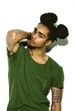 cykeem white Cykeem White, Hair Afro, Man Bun, Afro Hairstyles, Black Is Beautiful, Haircuts For Men, Locs