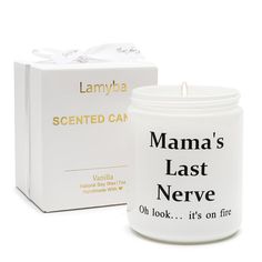 PRICES MAY VARY. Funny Mothers Day Gifts for Mom: Looking for a gift that will light up Mom’s day? Look no further! Our hilarious yet heartwarming candle is guaranteed to make her burst into laughter. With the cheeky message, ‘Mama’s Last Nerve, Oh look… it’s on fire,’ printed on the bottle, it’s sure to bring a smile to her face every time she sees it. And when she lights it up, the cozy glow of the flame will fill her heart with warmth and remind her of your love and thoughtfulness. Don’t miss Cool Birthday Presents, Gifts For Mom From Daughter, Funny Mothers Day Gifts, Good Birthday Presents, First Mothers Day Gifts, Funny Mothers Day, Presents For Mom, First Mothers Day, Funny Mother