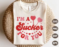 i'm a sucker for you t - shirt with heart balloons and stars on it