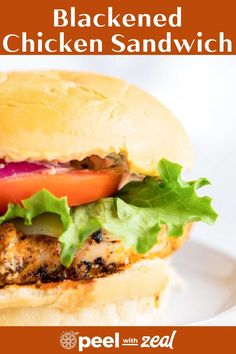 A spicy Cajun-style blackened chicken sandwich recipe that can be prepared in less than 30 minutes. Whether you use store-bought or homemade blackening seasoning, you can easily control the level of spice. Blackened Chicken Sandwich, Blackening Seasoning, Spicy Chicken Sandwich, Chicken Sandwich Recipe, Homemade Seasoning, Spicy Chicken Sandwiches, Low Carb Wraps