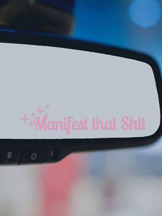 Rearview Mirror Decal, Manifest That , Funny Decals, Mental Health, Window Decal, Decal For Car, Vehicle Decals, Positive AffirmationDecor For Mirror,Quote Design Sticker Pink    PVC Geometric,Letter    Home Decor, size features are:Bust: ,Length: ,Sleeve Length: Rearview Mirror Decal, Citation Rose, Car Mirror Decals, Mirror Quotes, Vehicle Decals, Mirror Decals, Decal For Car, Mirror Decal, Cricut Tips