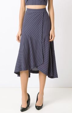 Pinstripes-midi-skirt 2022 Skirt, Skirts Patterns, Tulle Skirts Outfit, Fashion Terms, Indian Fashion Dresses, Beautiful Skirts, Stripe Skirt, Skirt Design, Skirt Pattern