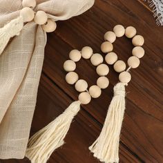 the beads are laid out on the table