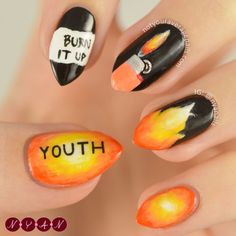 Pin en Uñas KPOP Bts Nails, Uñas Aesthetic, Kpop Nails, Korean Nail Art, Korean Nails, Nail Idea, Fire Nails, Nail Design