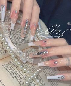 Nail Thang, Bridal Nail Designs, Nail Sang, Bridal Nails Designs, Bridal Nail, Nail Designs Ideas, Art Designs Ideas, Fancy Nails Designs