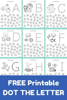 free printable dot the letter worksheets for kids to practice their handwriting skills