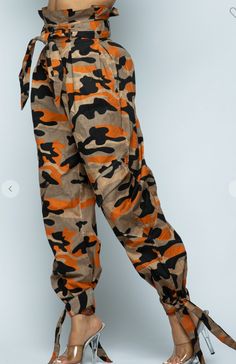 Orange Washed Camo Baggy Pants Runs Small Fall Camouflage Cargo Pants, Trendy Fall Ankle-length Parachute Pants, Khaki Harem Pants With Elastic Waistband For Fall, Fall Khaki Harem Pants With Elastic Waistband, Camouflage Long Pants For Fall, Trendy Straight Parachute Pants For Fall, Camouflage Long Bottoms For Fall, Baggy Camouflage Pants For Fall, Fall Camouflage Long Bottoms