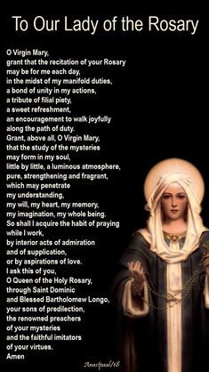 the poem to our lady of the rosary