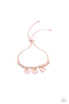 Paparazzi Romance Tale Rose Gold Bracelet Paparazzi Jewelry Intertwined Hearts, Sliding Knot Closure, Gold Snake Chain, Slide Bracelet, Heart Chain, Rose Gold Heart, Gold Snake, Rose Gold Bracelet, Paparazzi Accessories