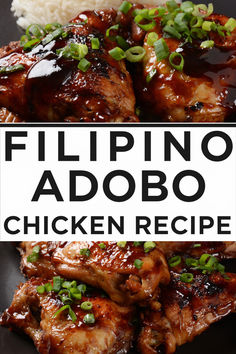 Filipino Adobo Chicken is a savory dish marinated in a tangy sauce with whole peppercorns, delivering bold flavors in every bite. It's a simple, delicious meal the whole family will enjoy! Adobo Chicken Recipe, Cooked Chicken Temperature, Filipino Adobo, Air Fryer Wings, Chicken Adobo