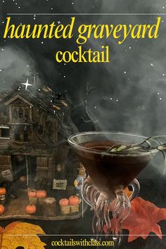 Haunted Graveyard Drink Recipe Witches Brew Cocktail Recipe, Maleficent Halloween, Halloween Juice, Maple Whiskey, Haunted Graveyard