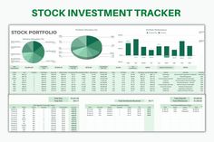 the stock investment tracker is shown in green