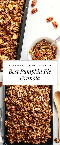 Image for Best Pumpkin Pie Granola The Best Homemade Granola, The Best Granola Recipe, Pumpkin Spice Granola Recipe, Holiday Granola Recipe, Fall Granola Recipe, Pumpkin Pie Granola, Pumpkin Seed Granola, September Meals