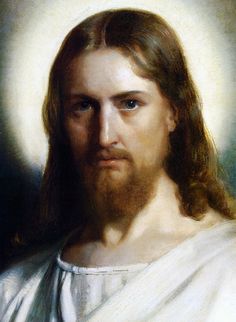 an image of jesus with long hair and beard