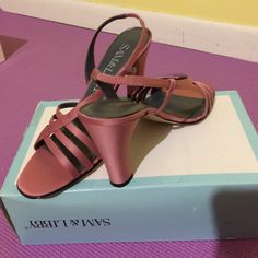 Rosewood Satin Heels, Straps, Size 8.5m, About 3inch Heels, Brand New Condition Pink Low Heel Sandals For Formal Occasions, Elegant Pink Sandals Medium Width, 3inch Heels, Satin Heels, Cute Heels, Penny Loafers, Sling Backs, Shoes Women Heels, Fantasia