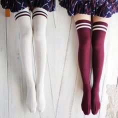 Thigh High Sock, Over Knee Socks, Over The Knee Socks, Stocking Tights, Thigh High Socks, Knee Socks, Knee High Socks, Harajuku Fashion, Cute Bows