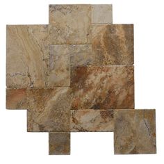 Scabos Travertine Unfilled Brushed and Chiseled Versailles Pattern Tile - TILE AND MOSAIC DEPOT Versailles Pattern, Travertine Pavers, Pattern Tile, Travertine Marble, Best Floor Tiles, Tile Mosaic, Travertine Tile, California Design, Stone Feature