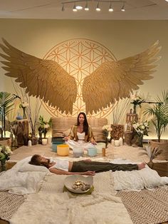 sound healing, mindfulness, meditation, shine sedona, community, healing, expansion, mind, body, spirit, shine sedona, arizona, angel wings, healing Healing Room Ideas, Meditation Room Design, Spiritual Room, Bar In Casa, Meditation Room Decor, Meditation Corner