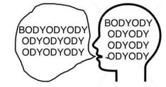 two heads with the words bodyody and odvody written on them