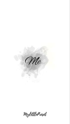 a black and white photo with the word me written in cursive writing on it