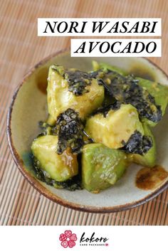 Minimalist Japanese Recipe: NORI WASABI AVOCADO Kombu Seaweed Recipes, Wakame Seaweed Salad, Wakame Seaweed Recipes, Japanese Appetizer Recipes, Nori Recipes Vegan, Japanese Fish Dishes, Japanese Keto Recipes, Nori Seaweed Recipes, Nori Sheets Recipes