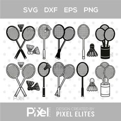 tennis rackets svg dxf eps png files for cricut