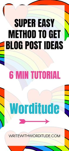 the text super easy method to get blog post ideas 6 min total wordtude